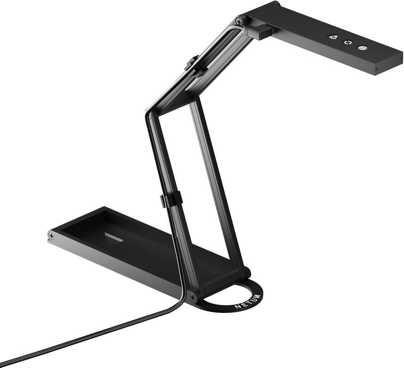 NETUM كاميرا مستندات وويب كام 4K مع ميكروفون، جهاز عرض USB، إضاءة LED لمستويات 3، تركيز تلقائي، عكس الصورة، قابل للطي، لنظام ويندوز - التعليم عن بُعد والعرض المباشر (SD-1300) - Image 1